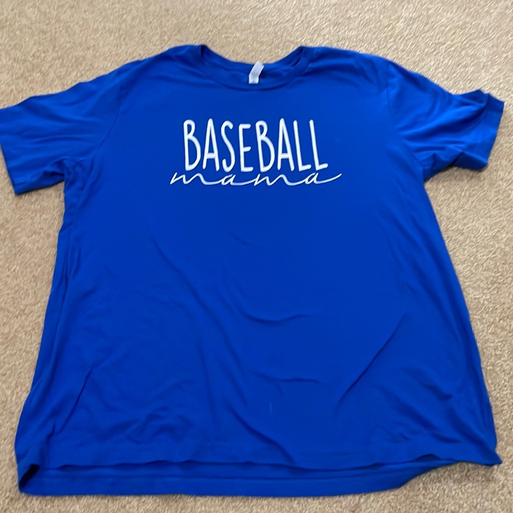 Blue baseball mama shirt